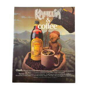 Vintage 1988 Kahlua Liqueur & Coffee Advertisement Print Ad